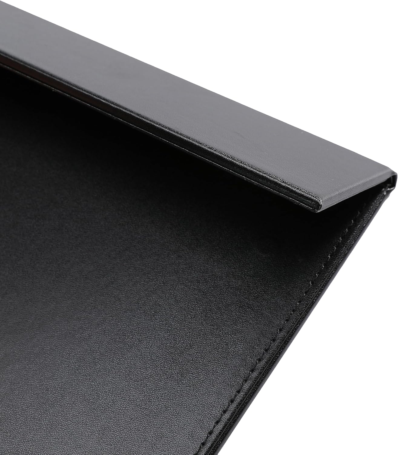 24" x 18" Leather Desk Blotter with Top Rail for Writing Leather Executive Desk Pad Protector Desk Mat for Office Home Workplace Black