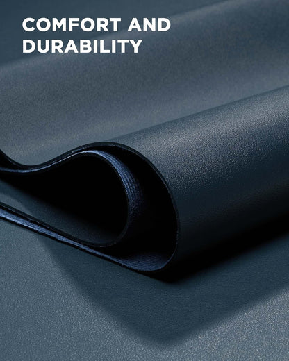 YSAGi 35.4" x 17" Large PU Leather Desk Mat for Keyboard and Mouse - Waterproof Non-Slip Desk Pad Protector for Office, Home, Writing Desk, Black