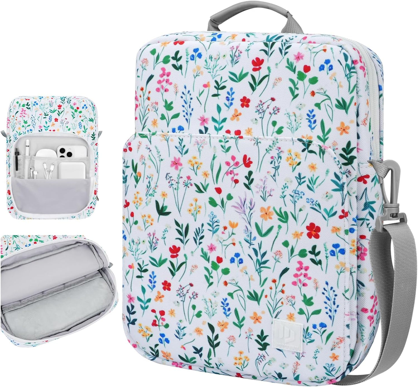Dadanism 9-11 Inch Tablet Sleeve Bag Carrying Case with Shoulder Strap for iPad (A16) 11", iPad 10th Gen 10.9", iPad Air M4/Pro M5 11", iPad 9/8/7th 10.2", Galaxy Tab A11+ Plus 11", Cloudy Pink