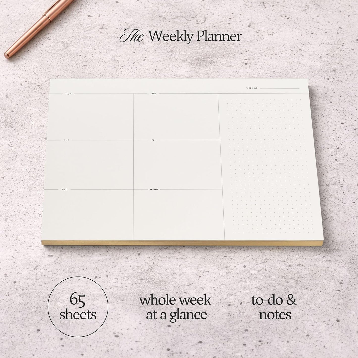 Daily To-Do List Notepad – Desk Pad for Work and Study, Lime, 8.25x5.85 Inches