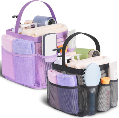 EUDELE Mesh Shower Caddy Portable for College Dorm Room Essentials, Shower Caddy Dorm with 8-Pocket Large Capacity for Beach, Swimming, Gym, Travel essentials