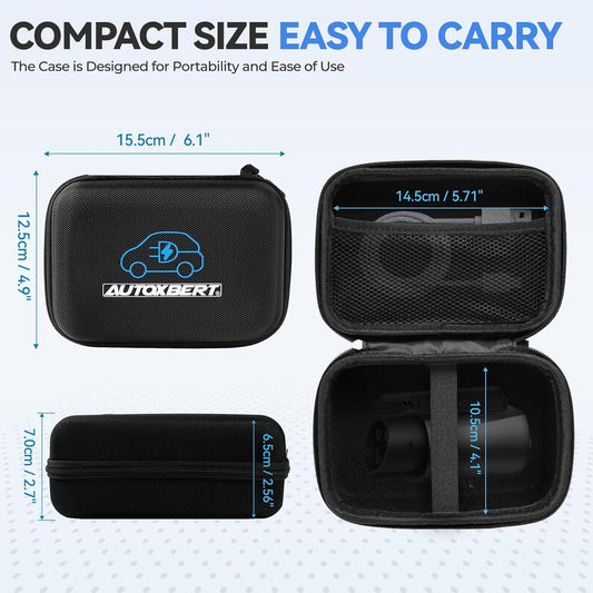 NACS to CCS1 Adapter Storage Case for Tesla 8.46"x4.92" EVA Charger Adapter Case Cover Protective Bag Compatible with Tesla Ford Hyundai Kia GM Supercharger Adapter NACS to CCS1 Fast Charge