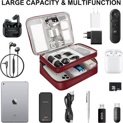 CILLA Electronics Organizer Travel, Travel Cord Organizer Case, Compact Electronics Accessories Bag for Cable, Cord, Charger, Phone