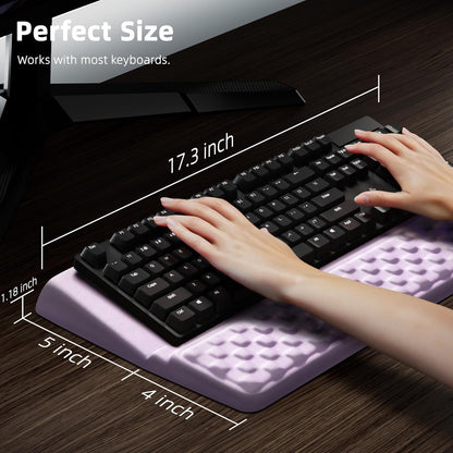 Ospelelf Tilt Keyboard Stand with Wrist Rest, Comfy Ergonomic Keyboard Riser Holder for Office Home