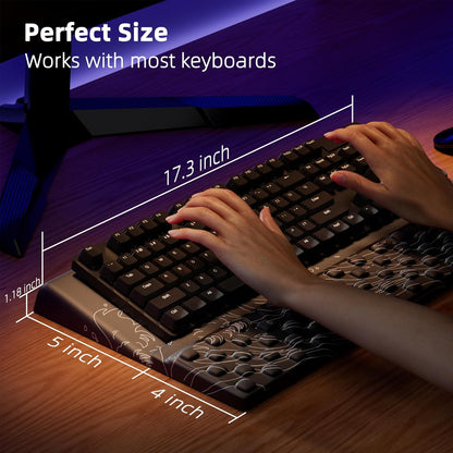 Ospelelf Tilt Keyboard Stand with Wrist Rest, Comfy Ergonomic Keyboard Riser Holder for Office Home