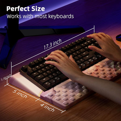 Ospelelf Tilt Keyboard Stand with Wrist Rest, Comfy Ergonomic Keyboard Riser Holder for Office Home
