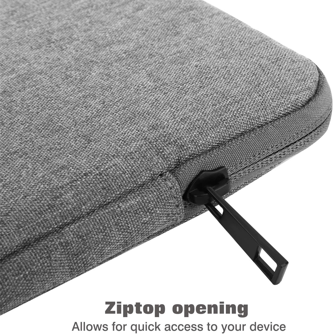 MoKo 7-8 Inch Tablet Sleeve Bag, Polyester Pouch Cover Case Fits iPad mini (A17 Pro) 8.3" 2024, iPad mini 6/5/4/3/2/1, Samsung Galaxy Tab S2 8.0, Tab A 8.0, ZenPad Z8s 7.9,Black
