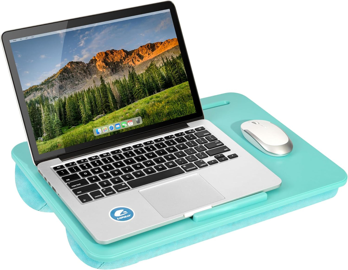 LAPGEAR Compact Lap Desk – Fits Up to 14″ Laptops – Charcoal – Style No. 43105