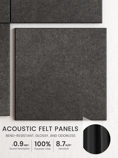 Bumusty Large Cork Board Alternative-48 x 36" Felt Bulletin Board Tiles, with 30 Pushpins, 70 Adhesive Tabs, Bold-Stripe 12-Pack, Cork Boards for Office Push Pin Board Felt Board-Carbon Blue