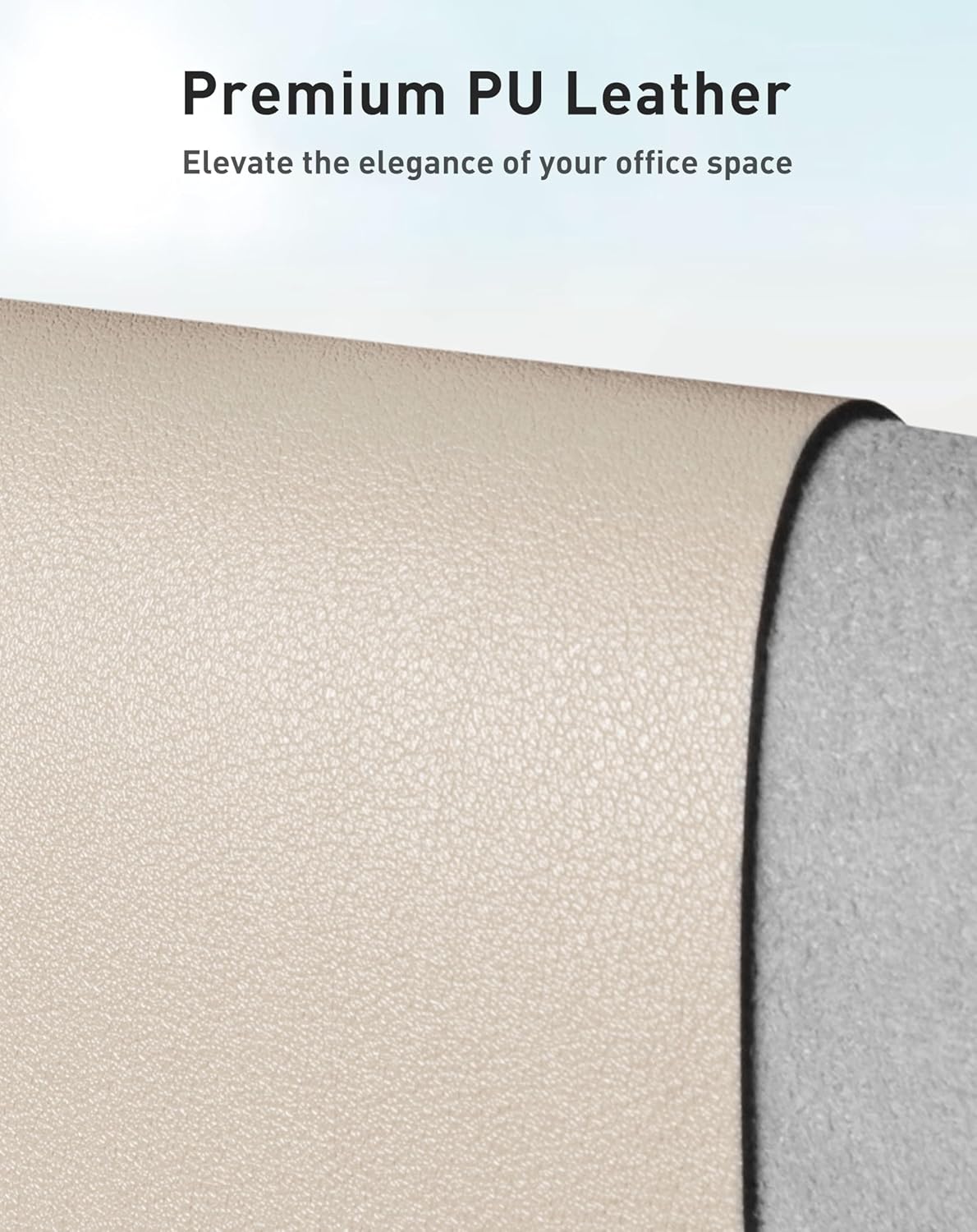 Aothia Non-Slip PU Leather Waterproof Laptop Desk Pad Protector, Blotter Mat, Writing and Mouse Pad for Office & Home, Beige, 23.6" x 13.7" - Colors B