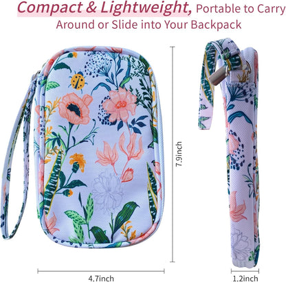 Electronics Organizer Travel Case, Cable Organizer Travel Essentials Tech Pouch,Suitable for Charger, Cable, Phone，Flash Drive,Bohemian leaves