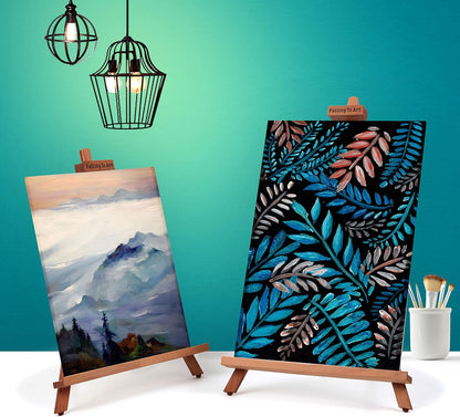 Falling in Art Beechwood 25" Tabletop Easel Display Stand for Painting - Holding Canvas Up to 22 1/2 Inches High, A-Frame Artist Tripod with Rubber Feet, Portable Photo and Sign Holder