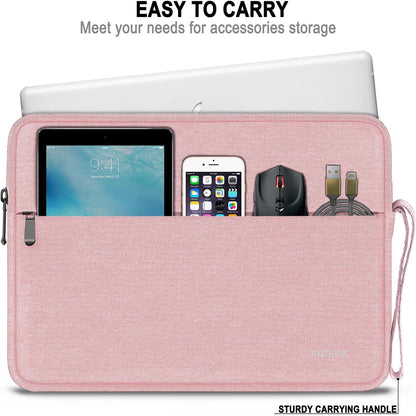 Laptop Sleeve 14 Inch, Water Resistant Traveling Computer Cover with Handle, Shockproof Protective Carrying Laptop Case Compatible for 14 Inch MacBook Air/Pro, HP, Dell, Asus, Lenovo, Black
