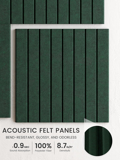 Bumusty Large Cork Board Alternative-48 x 36" Felt Bulletin Board Tiles, with 30 Pushpins, 70 Adhesive Tabs, Fine-Stripe 12-Pack, Cork Boards for Office Push Pin Board Felt Board-Oatmeal