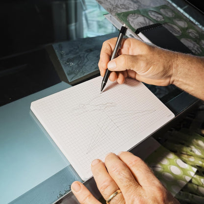 Notsu Dot Grid Desk Notepad 2 Pack | Minimalist Dotted Memo Mouse Pads with Premium Thick Paper, Small 5.5" x 8.5"