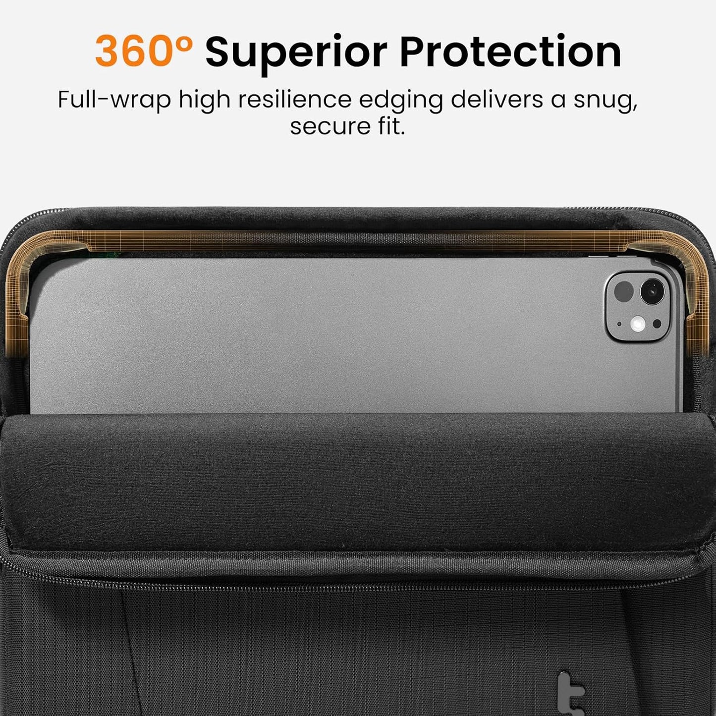 tomtoc Slim & 360° Protective Tablet Sleeve for 11-inch iPad Air & iPad Pro M5/M4/M3, iPad 2025 A16, Water-Resistant Case with CornerArmor