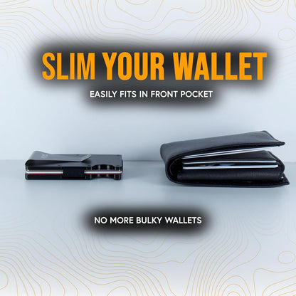 VIVID Carbon Fiber AirTag Wallet for Men - Slim, Modern, RFID Blocking, Scratch Resistant, Credit Card AirTag Holder, Easy Access Cards, Money Clip, Mens Wallet (Carbon Fiber)