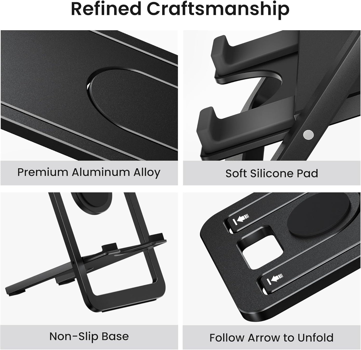 Itramax Tablet Stand for Desk,Foldable iPad Stand Desktop,Adjustable Portable Tabletop Nightstand Holder for Kindle Fire,Scribe,Paperwhite,iPhone 17 16 15,iPad Pro,Air,Mini,Samsung Galaxy Tab S10 S9