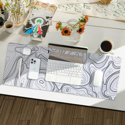 Reniteco Waterproof Large Gaming Mouse Pad with Durable Stitched Edges, Non-Slip Rubber Base, Grainy Jacquard Mouse Mat Desk Pad for Home Office Gaming, 31.5''x11.8''x0.12'', Matte Beige