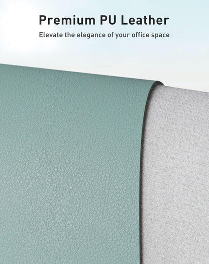 Aothia Non-Slip PU Leather Waterproof Laptop Desk Pad Protector, Blotter Mat, Writing and Mouse Pad for Office & Home, Beige, 23.6" x 13.7" - Colors A