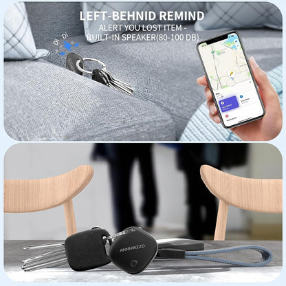 ANNNWZZD Tag 4 Pack Item Finders with Apple Find My APP (iOS Only) Help You Track Your Keys, Wallet, Luggage, Backpack, Super Lightweight [Apple MFi Certified]