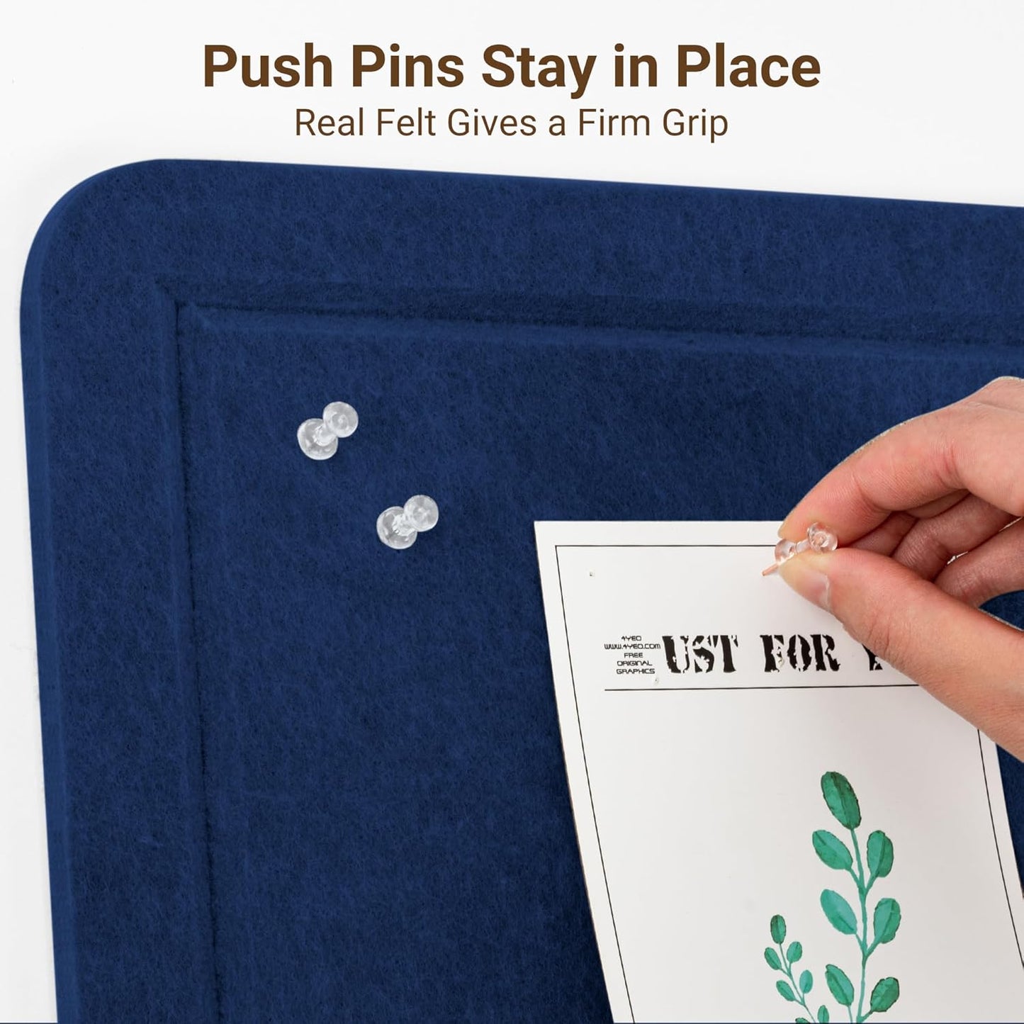 AKTOP Bulletin Board, 24" x 16" Foldable Felt Notice Pin Board for Wall, Decorative CorkBoard Photo Display Board with Self-Adhesive Tape, Vision Board Cork Board Alternative with 25 Pushpins - Latte