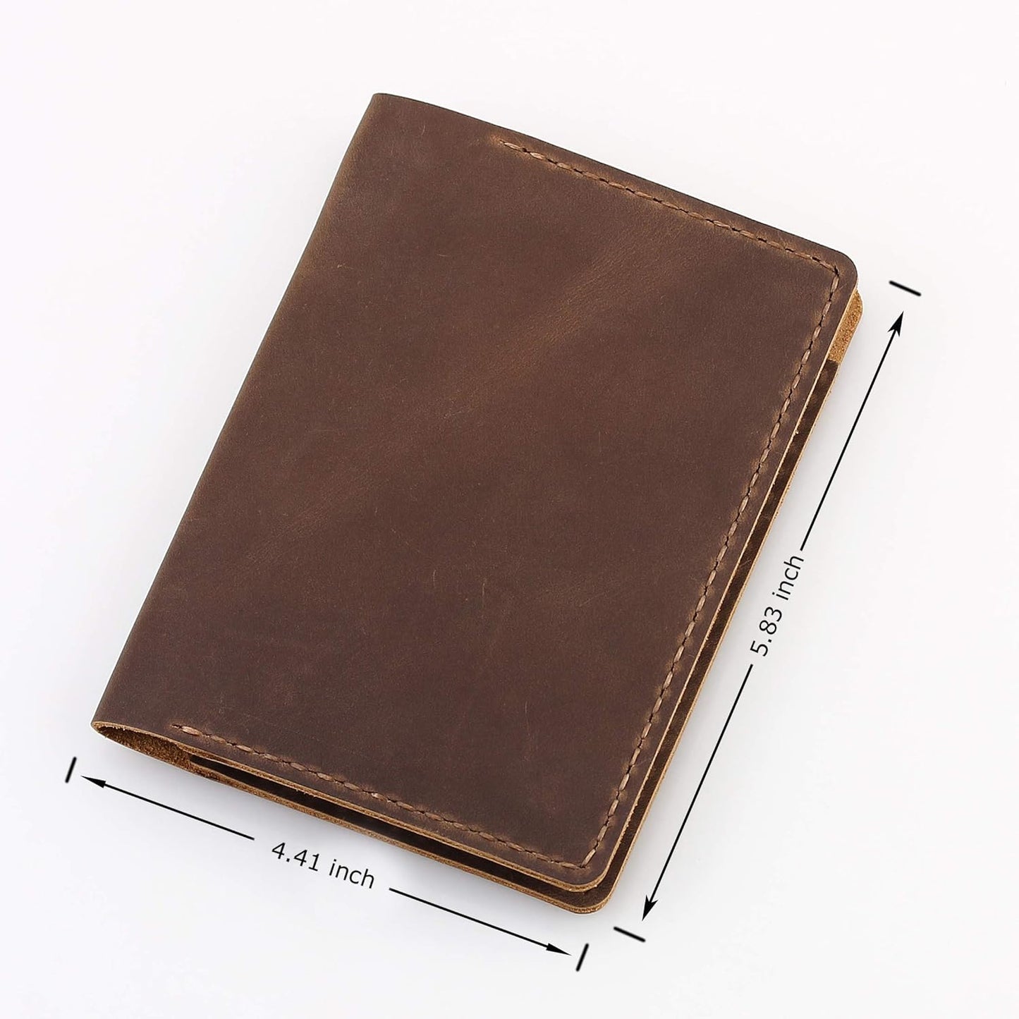 Leather Cover Compatible With Rite in the Rain Top Spiral Notebooks, Handmade Top Bound Notebook Cover For 3" x 5" Writing Pad Holder, Mini Pocket Notepad Holder - COFFEE
