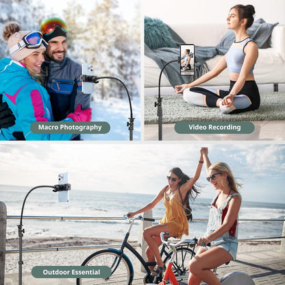 SENSYNE 62" Phone Tripod & Selfie Stick, Extendable Cell Phone Tripod Stand with Wireless Remote and Phone Holder, Compatible with iPhone Android Phone, Camera