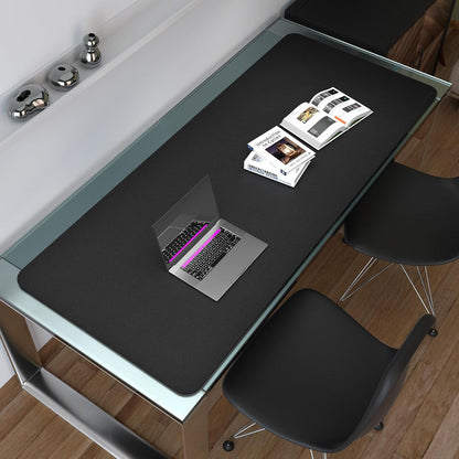Mydours 40" x 20" Extra Large Desk Mat, PU Leather & Cork Desk Pad, Large XXL Desk Mouse Pad for Workstation, Office, Home, Computer Desk Mat with Keyboard & Mouse (Black)