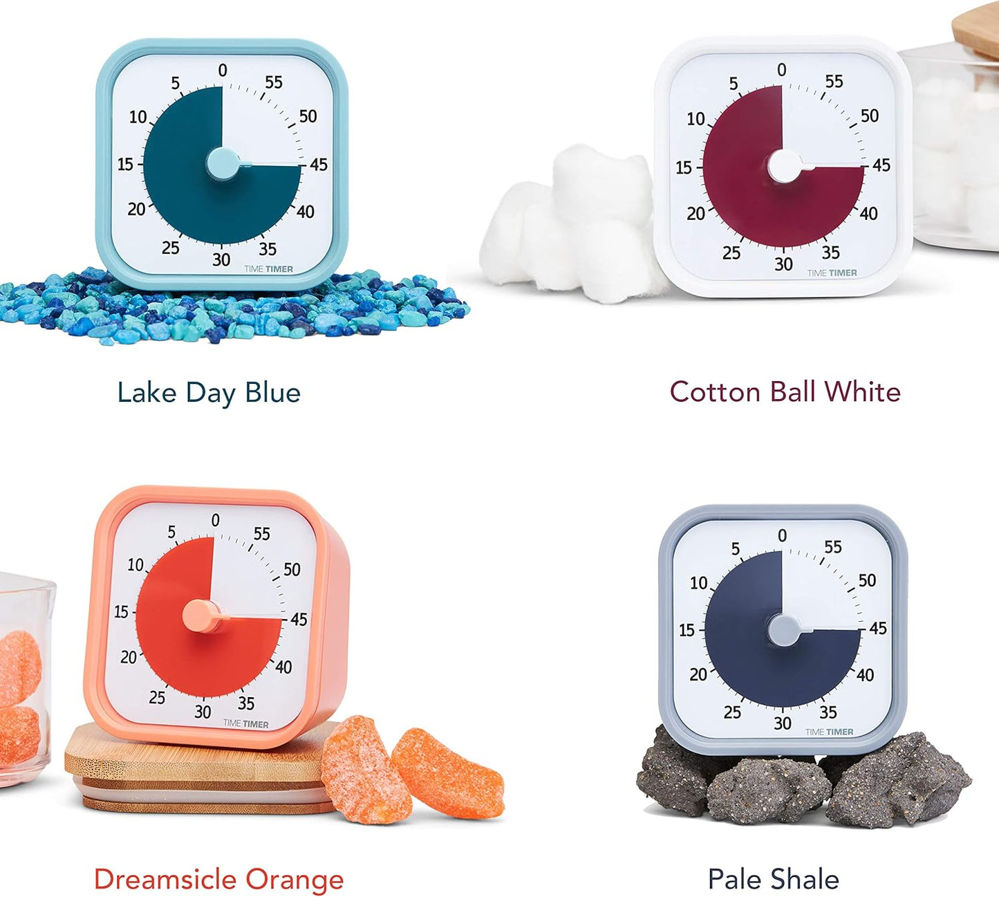 Time Timer MOD 60-Minute Visual Timer, Home Edition, Silent Operation, Study Tool for Homeschool and Office Use (Lake Day Blue)