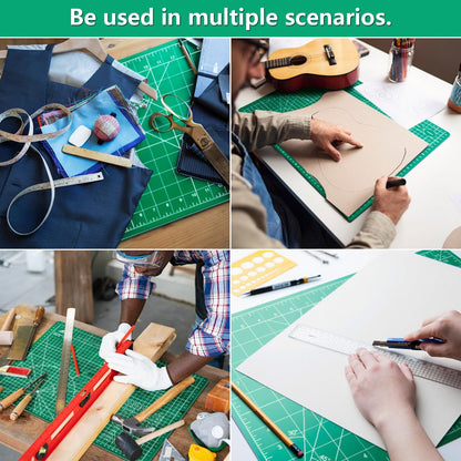ArtAt Self Healing Cutting Mat: 24 x 36 inch Green Large 5-Ply Double-Sided Durable Non-Slip PVC Cutting Mat for Sewing Quilting Scrapbooking Art & Crafts projects…
