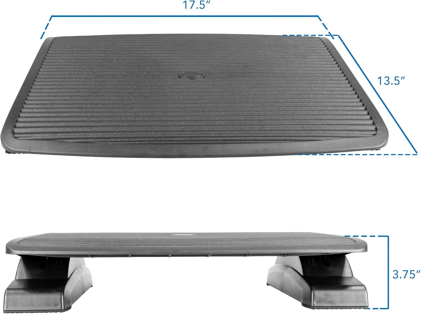 Mount-It! Under Desk Footrest, Adjustable Foot Rest Under Desk with 3 Tilt Positions, Large Non Slip Office Foot Rest with Massaging Surface, Ergonomic Foot Stool Under Desk for Home or Office