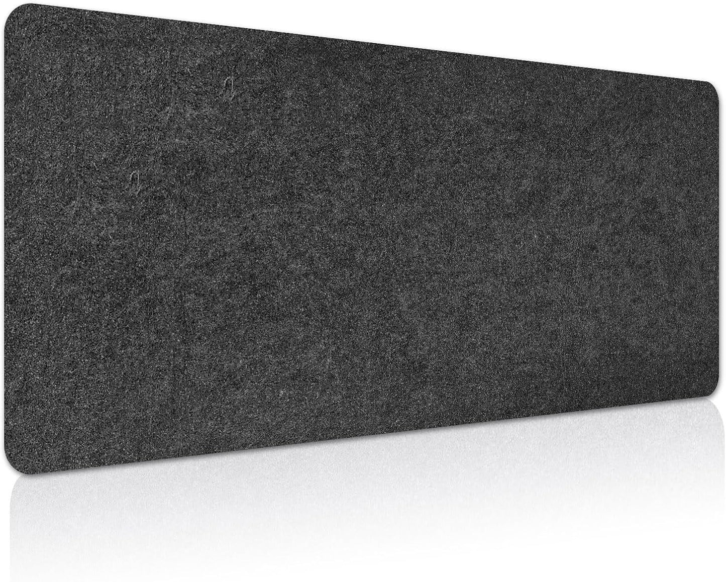 2 Pcs Large Felt Desk mat 36x12 inches, with Non-Slip Full Desk Mouse Pad,Office Computer Desk Mat for Keyboard,Felt Desk Mat for Desk Pad Protector (Dark Gray)
