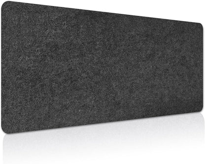 2 Pcs Large Felt Desk mat 36x12 inches, with Non-Slip Full Desk Mouse Pad,Office Computer Desk Mat for Keyboard,Felt Desk Mat for Desk Pad Protector (Dark Gray)