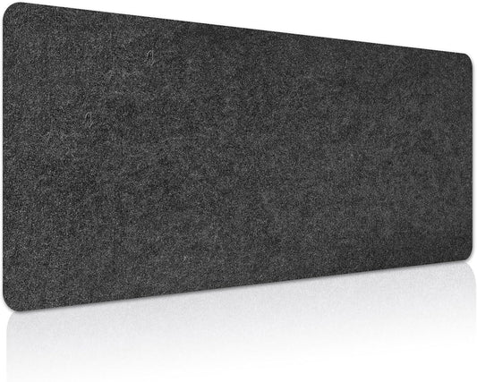 2 Pcs Large Felt Desk mat 36x12 inches, with Non-Slip Full Desk Mouse Pad,Office Computer Desk Mat for Keyboard,Felt Desk Mat for Desk Pad Protector (Dark Gray)