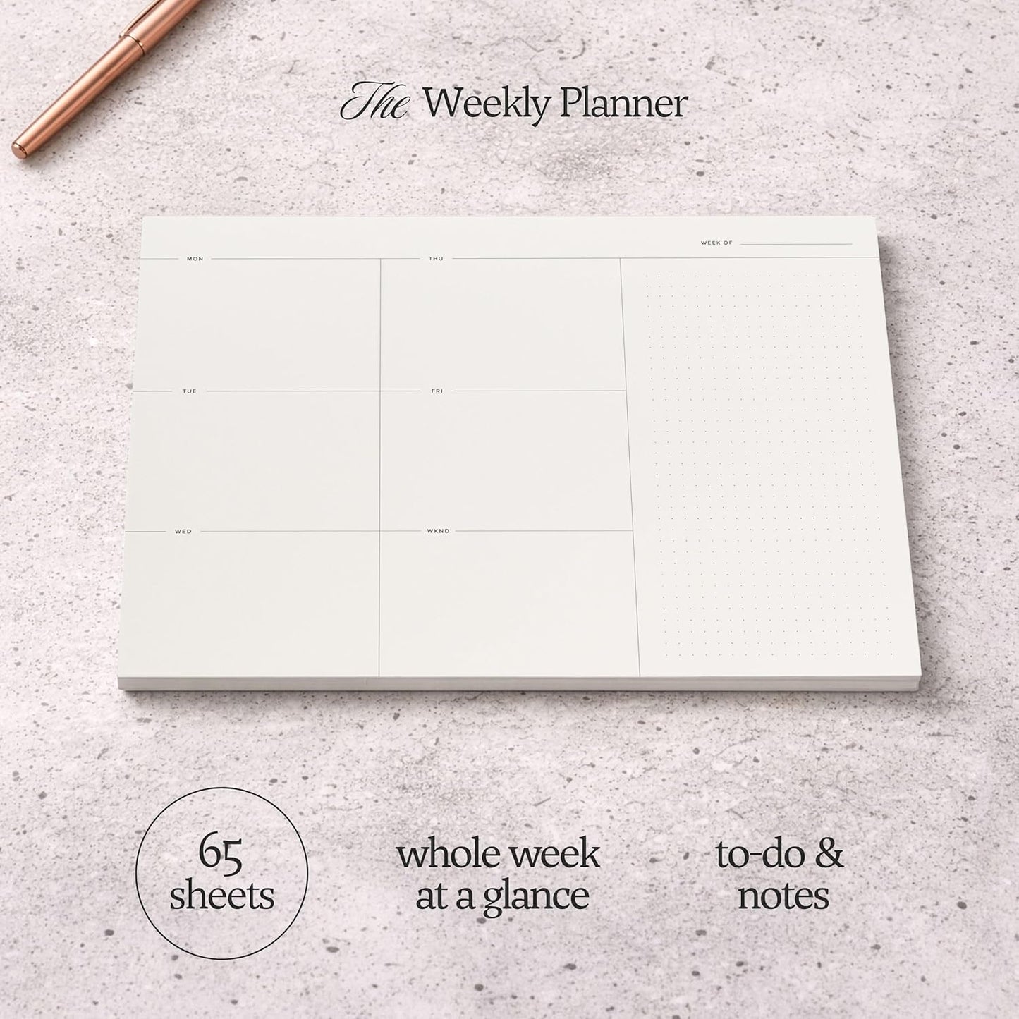 Daily To-Do List Notepad – Desk Pad for Work and Study, Lime, 8.25x5.85 Inches