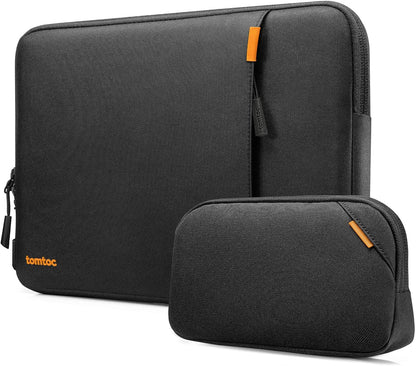tomtoc 360 Protective Laptop Sleeve Set for 14-inch MacBook Pro M5 Pro/Max (2026) A3426 A3427 A3434 M4/M3/M2/M1 A3112 A3401 A3185, Water-Resistant Lapop Case Bag with Accessory Pouch for Dell XPS 14