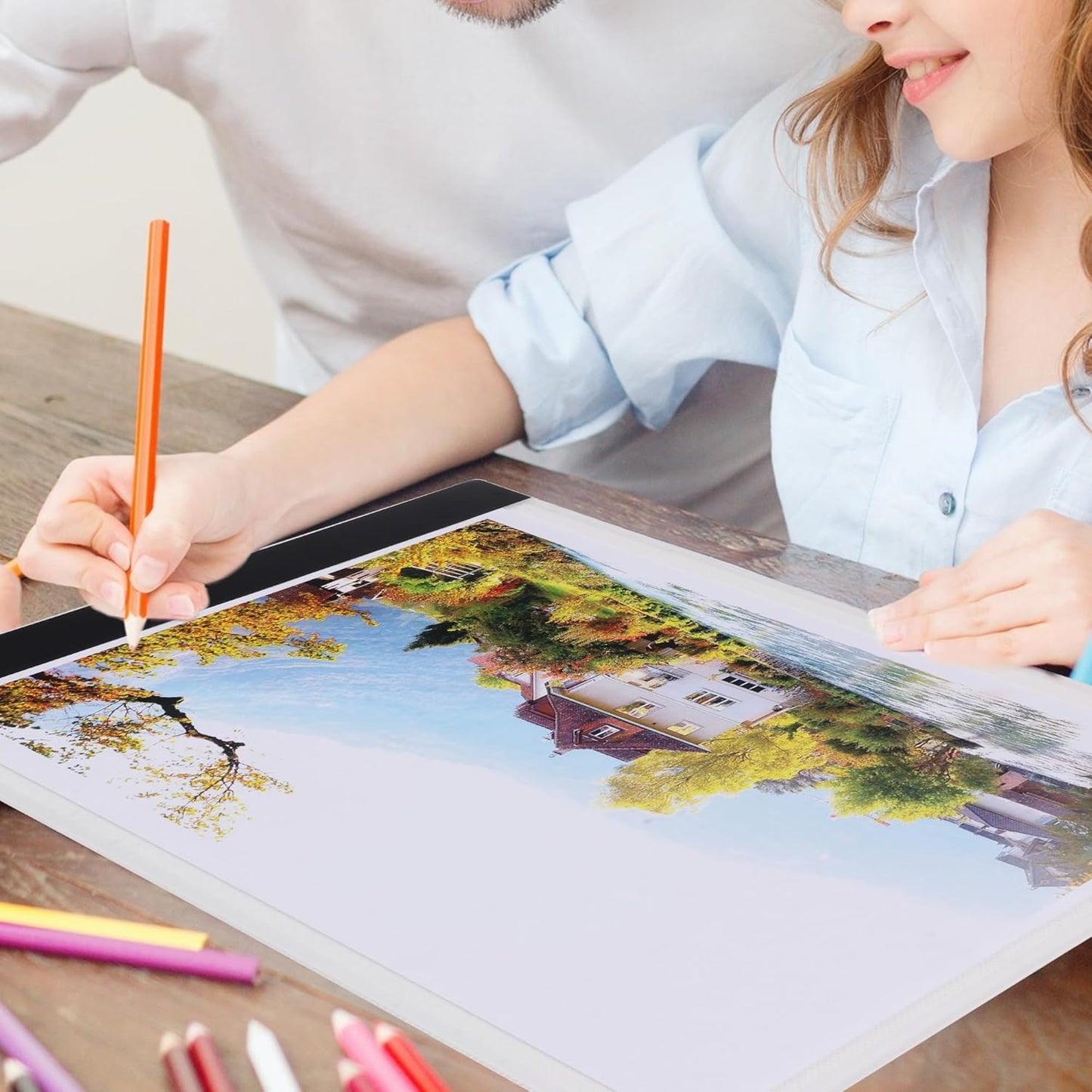 Mini A5 LED Light Box for Drawing and Tracing,A5 Diamond Art Painting Light Board,LED Copy Board Tracing Box,Light Pad
