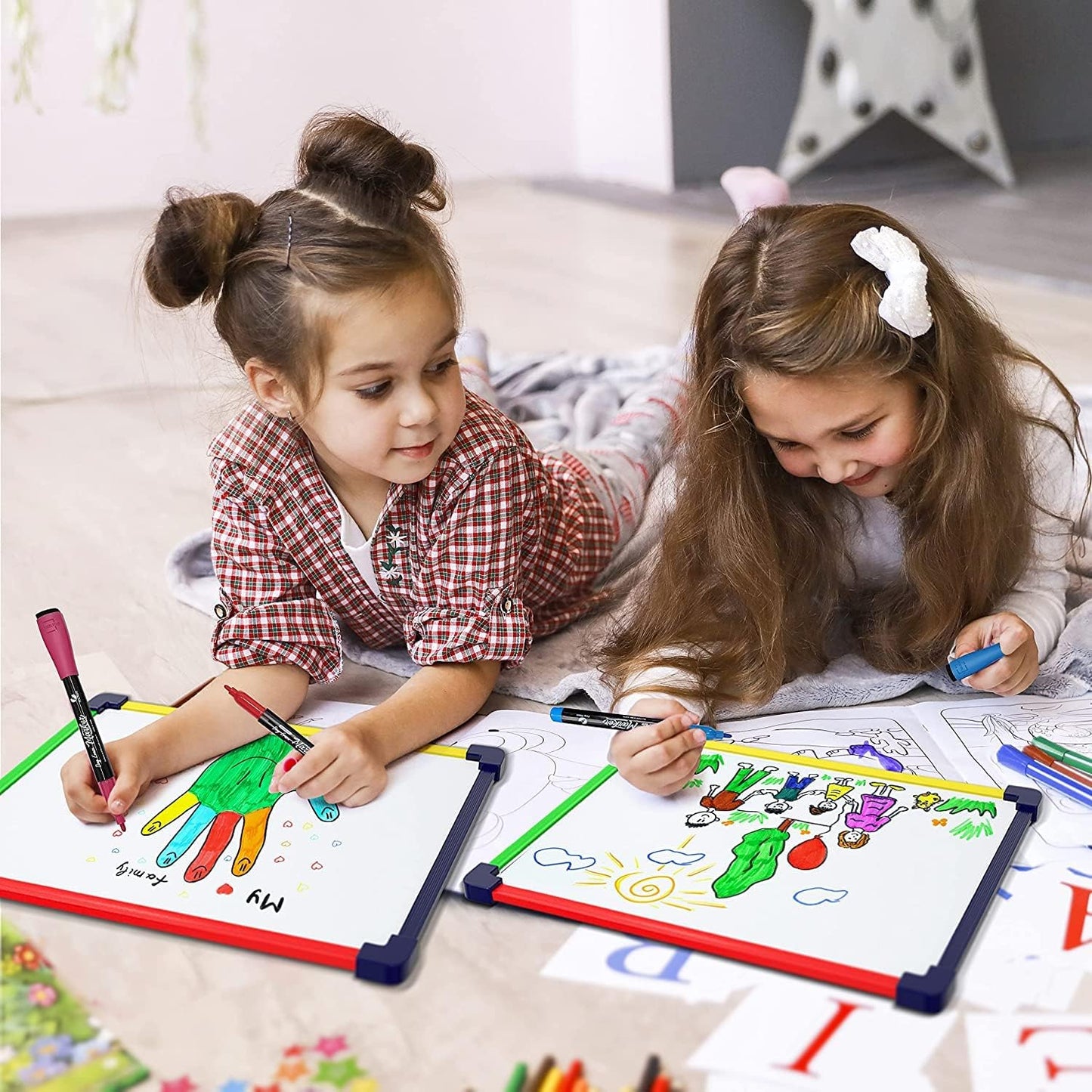 SCRIBBLEDO Colored Frame Magnetic Dry Erase White Board 9" X 12" WHITEBOARD