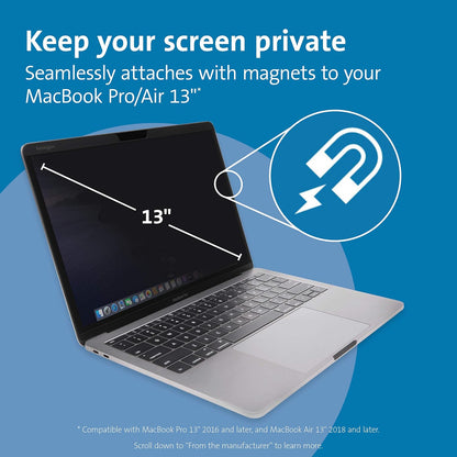 Kensington MagPro™ Magnetic Laptop Privacy Screen 14 inch, Removable 16:9 Laptop Privacy Filter, Anti-Glare, Blue Ray Reduction, Dell Latitude 5420, HP Elitebook 840 G6-G8, Lenovo, Asus (K58352WW)