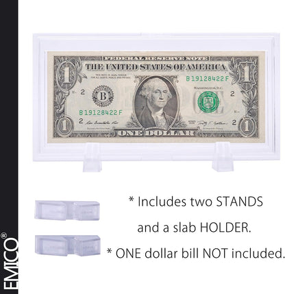 PayandPack EMICO Deluxe Solid Currency Photo Paper Slab Holder Frame for Regular Bill Dollar