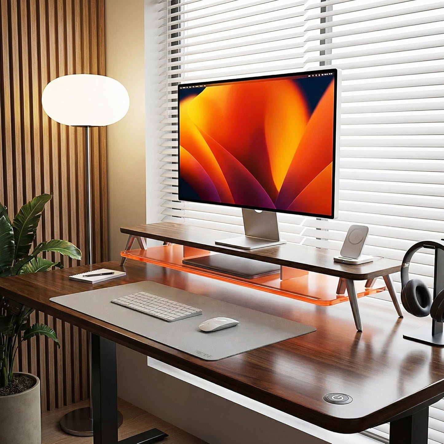Fenge Desk Pad Mat, Water Resistant Mouse Pad, Double-Sided Mouse Mat with Anti-Slip Cork Base, Faux Leather Desk Blotter for Home Office, Laptop, Mouse, 23.6 x 13.8 Inches, Black