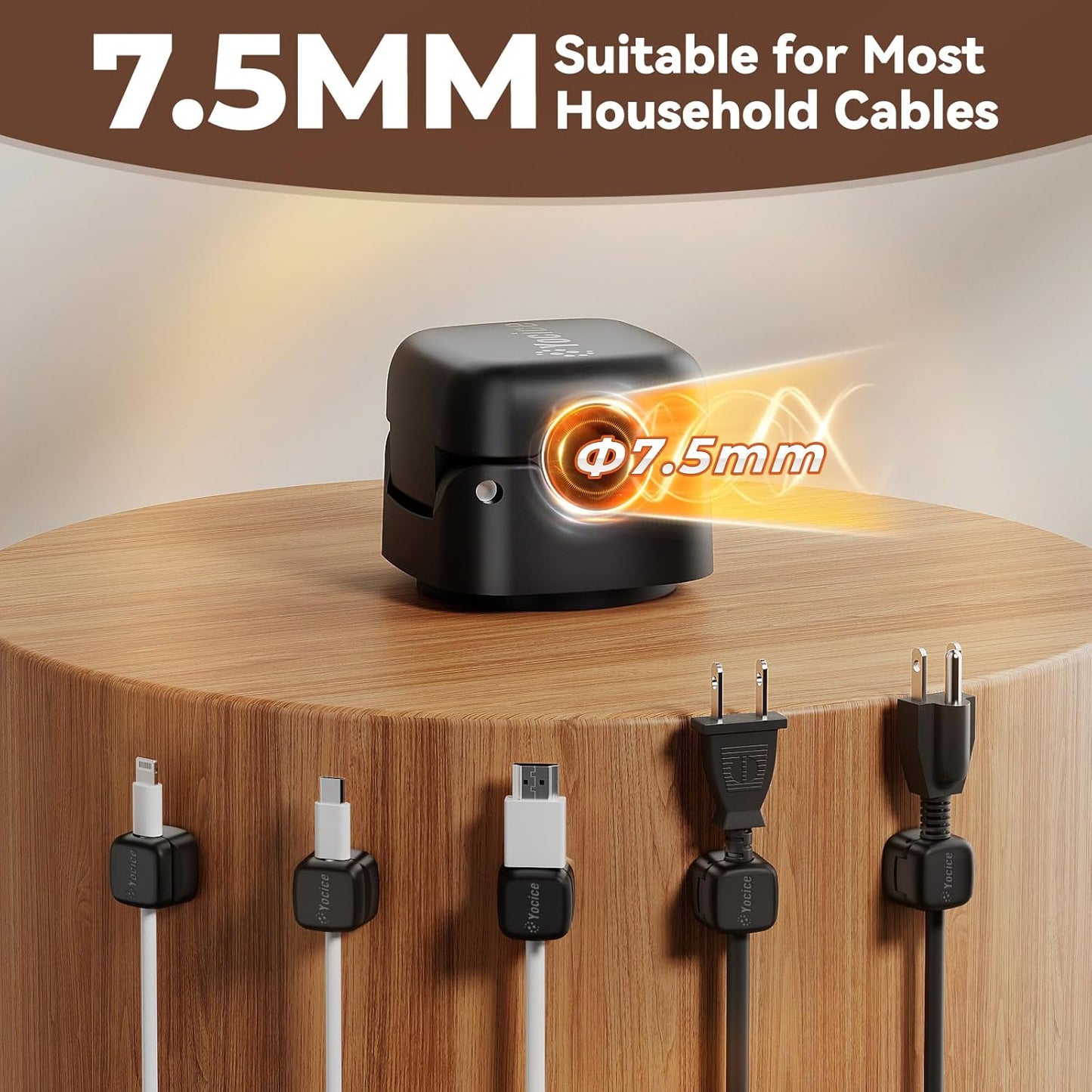 12Pack Rotatable Cord Organizer,Spring Cable Clips Desk Cable Management Cord Holder Adhesive Phone Charger Cord Clips for Home Office Car Wall Nightstand Accessories, Clear