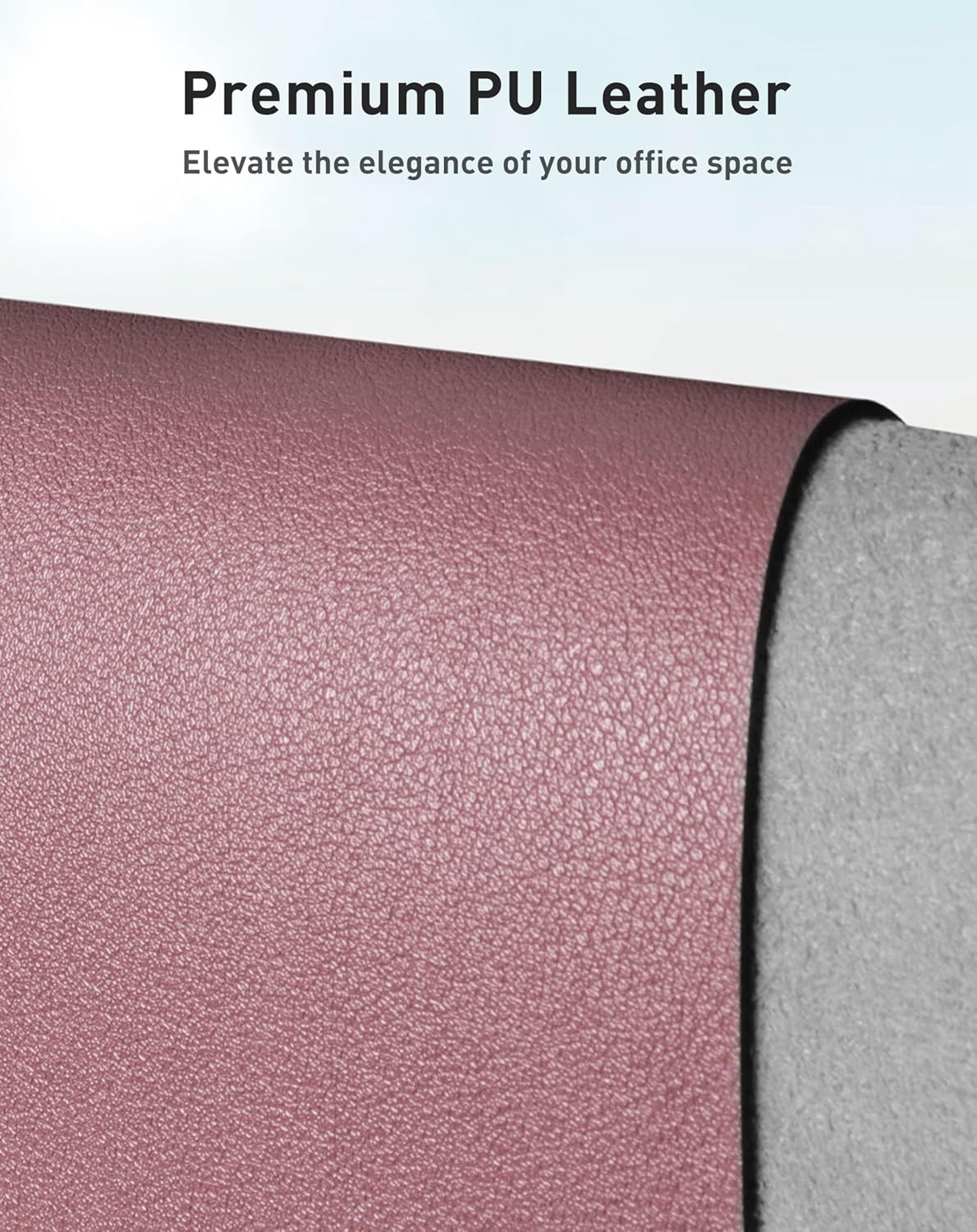 Aothia Non-Slip PU Leather Waterproof Laptop Desk Pad Protector, Blotter Mat, Writing and Mouse Pad for Office & Home, Beige, 23.6" x 13.7" - Colors B