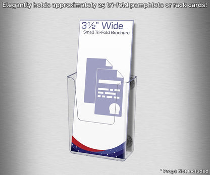 Marketing Holders 6 Pack Suction Cup Brochure Holder Holds 6 Inch Wide Literature Window or Glass Wall Mount Display Indoor Graphic Images Amenity Flyers or Reference Sheet Racks
