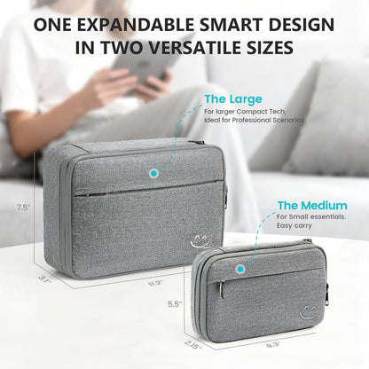 Travelkin Cord Organizer Travel, Electronic Organizer Travel Case, Cable Organizer Bag For Cords,Chargers Phone, Sd Card,Usbs (Black)
