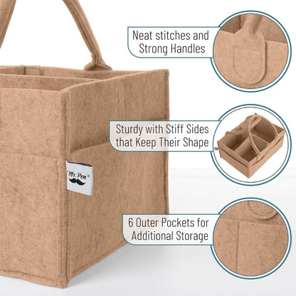 Mr. Pen- Baby Diaper Caddy Organizer, Gray, Medium, Nursery Storage Bin and Car Organizer for Diapers and Baby Wipes