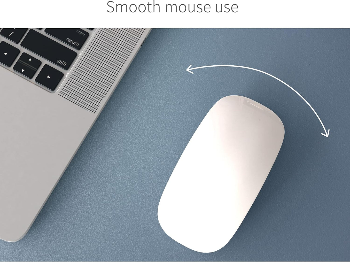 RENMTURE Dual-Sided Mouse Pad, Natural Cork & PU Leather Large Desk Pad for Office and Home Work, Desk Protector Non-Slip, Waterproof, Easy Clean (Olive Green, 32"x16")