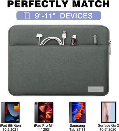 MoKo 9-11 Inch Tablet Sleeve Bag Carrying Case Fits iPad Pro 11 M5/Air M3, iPad A16 2025, i-Pad 10th 10.9, i-Pad 9/8/7th Gen 10.2, iPadAir 5/4th 10.9, Tab S8 11"/Tab A 10.1,Cloudy Pink