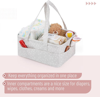 Mr. Pen- Baby Diaper Caddy Organizer, Gray, Medium, Nursery Storage Bin and Car Organizer for Diapers and Baby Wipes